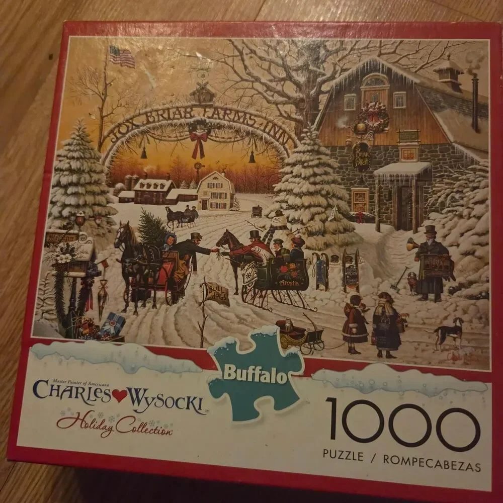 Charles Wysocki Holiday Collection 1000 Piece Puzzle – Fox Briar Farms Inn